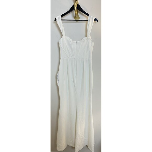 DRESS THE POPULATION Melania Off the Shoulder Gown in White Size Medium - Picture 2 of 10